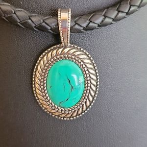 Carolyn Pollack 925 Sterling Turquoise Pendant